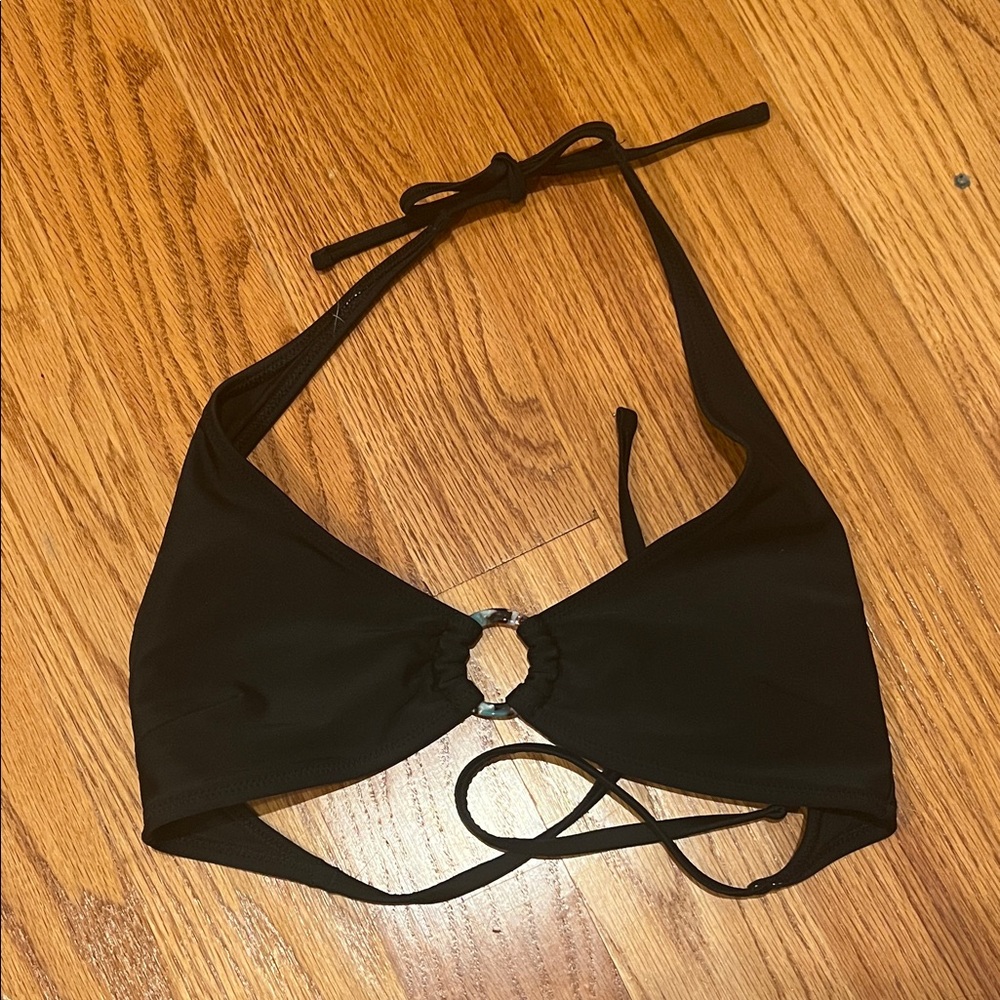 Aerie Black Triangle Bikini Top